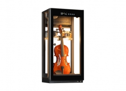 A-90透明小提琴柜-斜侧-全开